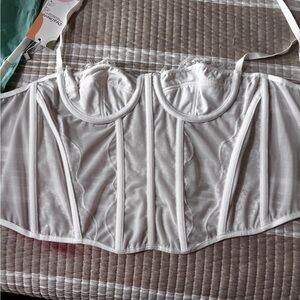 Delman White Structured Corset